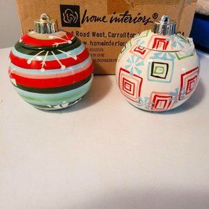Home Interior Christmas Ball Votive Candle Holders - New in Box